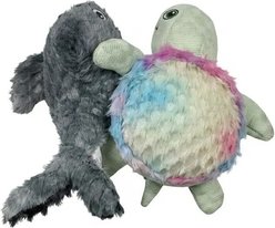 Spike & Stella Shark Turtle Sqeaky Plush Dog Toy, 2 count slide 2 of 3