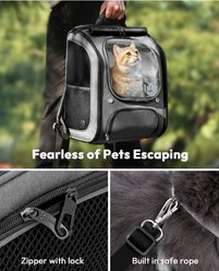 Pecute Bubble Backpack for Dogs & Cats Breathable Carrier, Grey slide 2 of 9