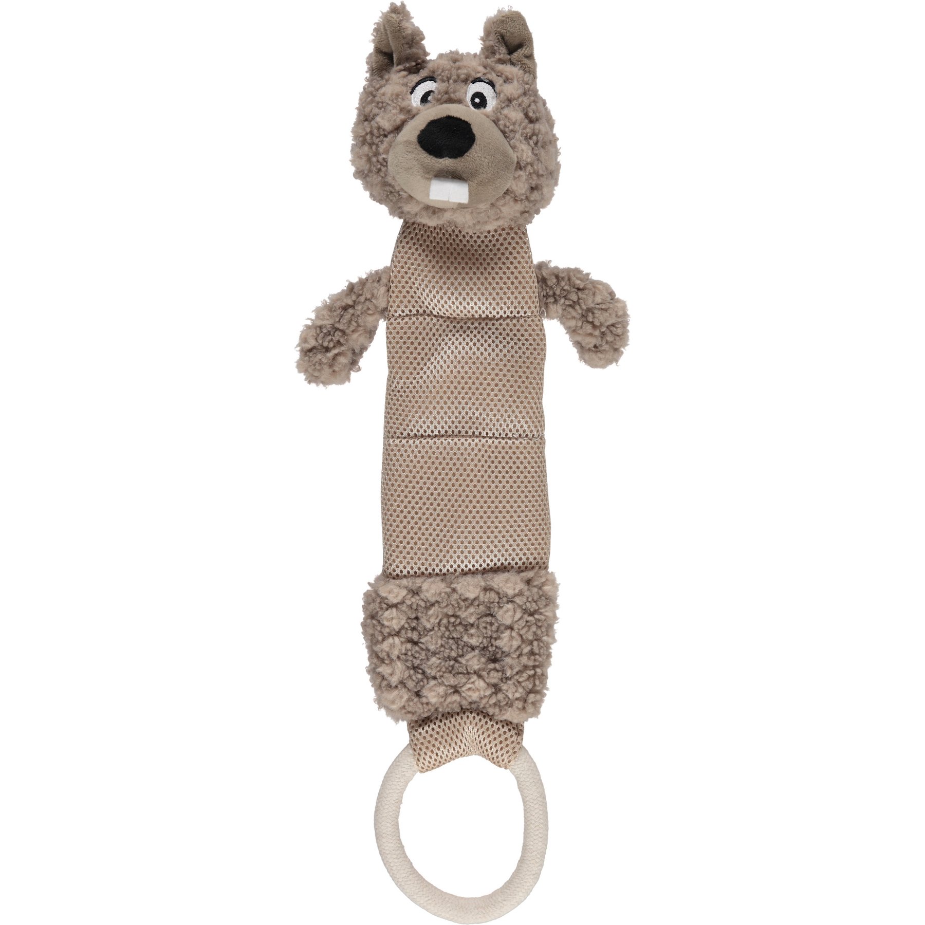 Spike & Stella Beaver Plush with Rope Dog Toy
