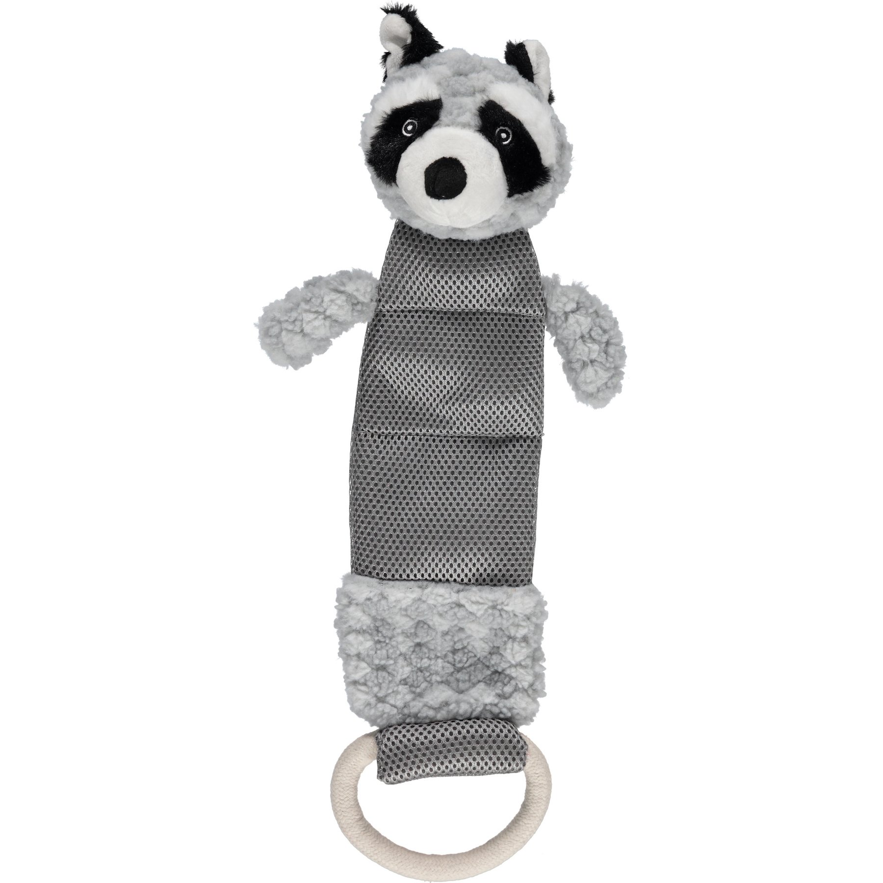 Spike & Stella Racoon Plush with Rope Dog Toy