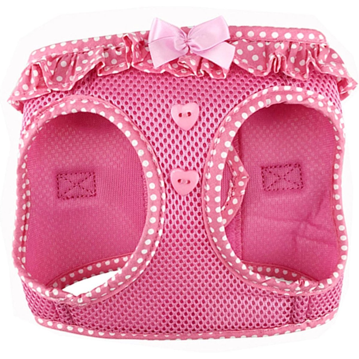 Doggie Design American River Polka Dot Collection Choke Free Dog Harness, Pink Polka Dot, XX-Small: 9 to 11-in chest