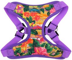 Doggie Design Wrap & Snap Choke Free Sunset Hibiscus Dog Harness, Small: 13.75 to 17-in chest