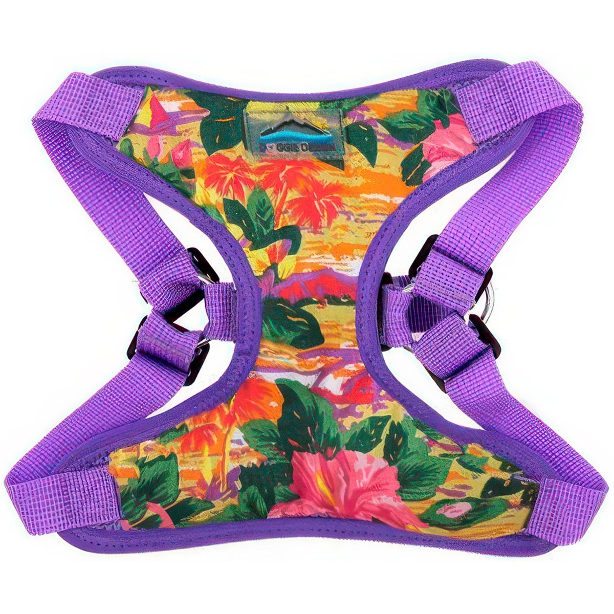 Doggie Design Wrap & Snap Choke Free Sunset Hibiscus Dog Harness, X-Small: 12 to 13.75-in chest