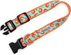 The Worthy Dog Shrimp Adjustable Dog Collar, Blue, Medium: 11 to 17-in neck, 1-in wide slide 2 of 4