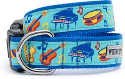 The Worthy Dog Music Adjustable Dog Collar, Blue, Large: 14 to 20-in neck, 1-in wide