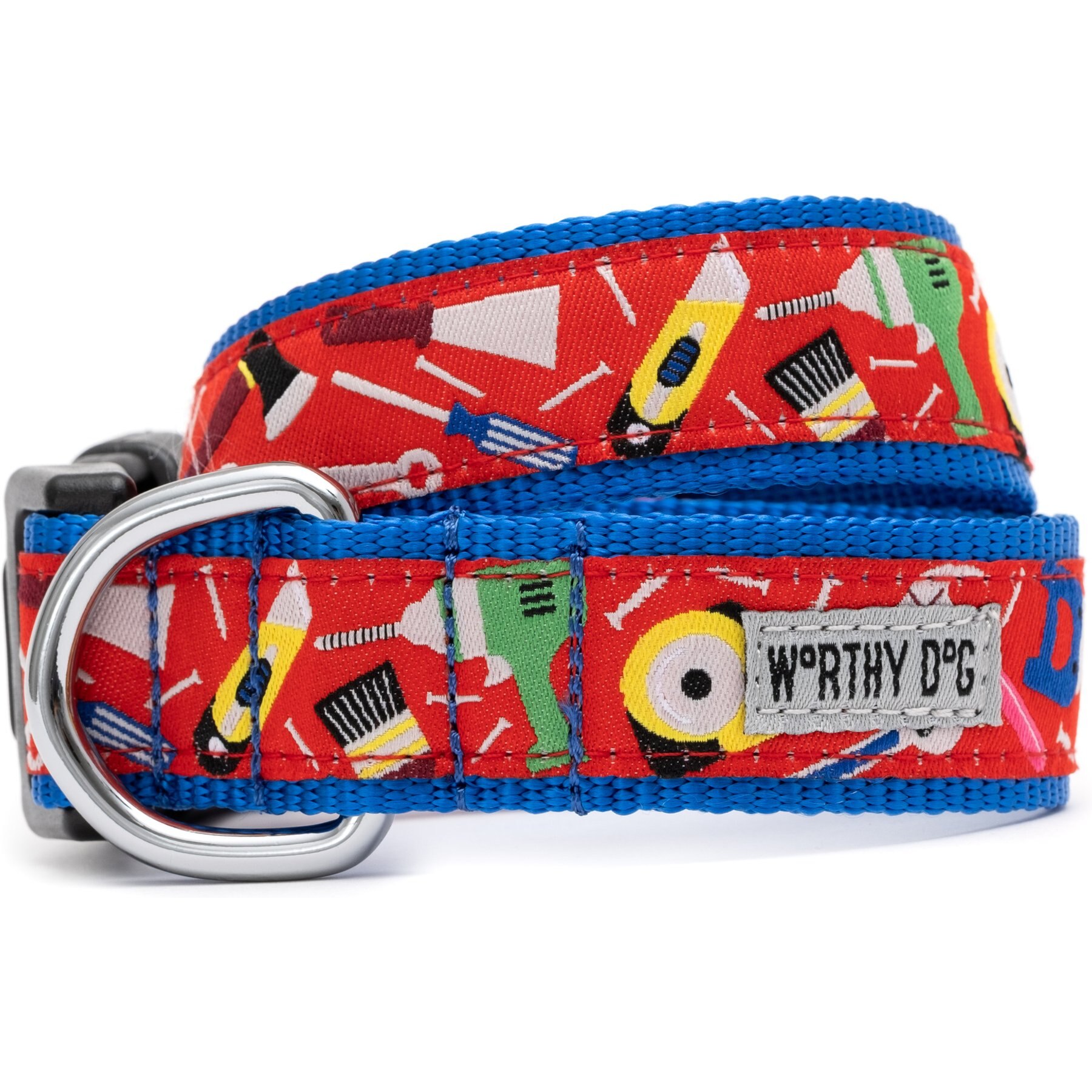 The Worthy Dog Tools Adjustable Dog Collar, Red, X-Large: 17 to 23-in neck, 1-in wide