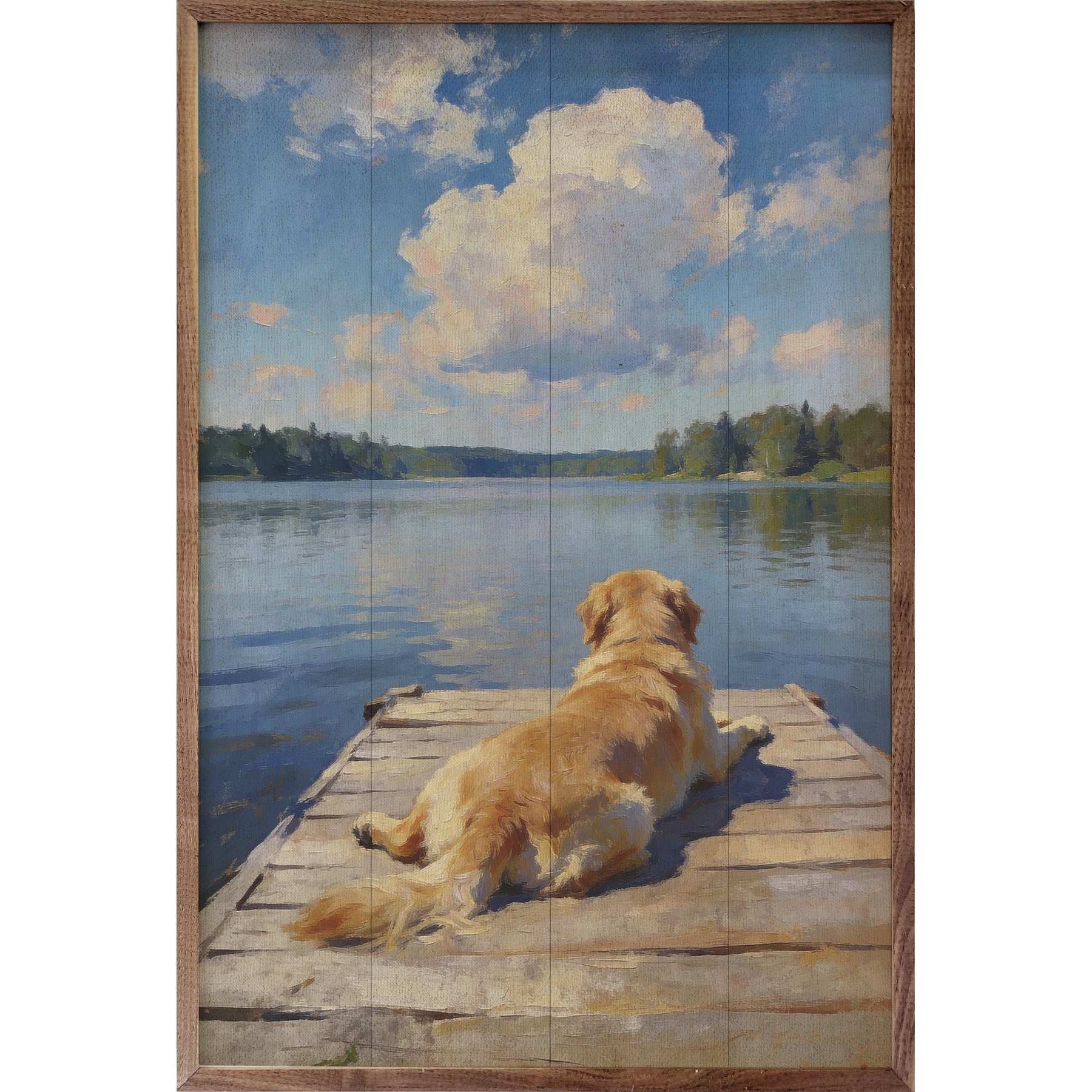 Kendrick Lakeside Golden Retriever Sign, 5 x 8-in