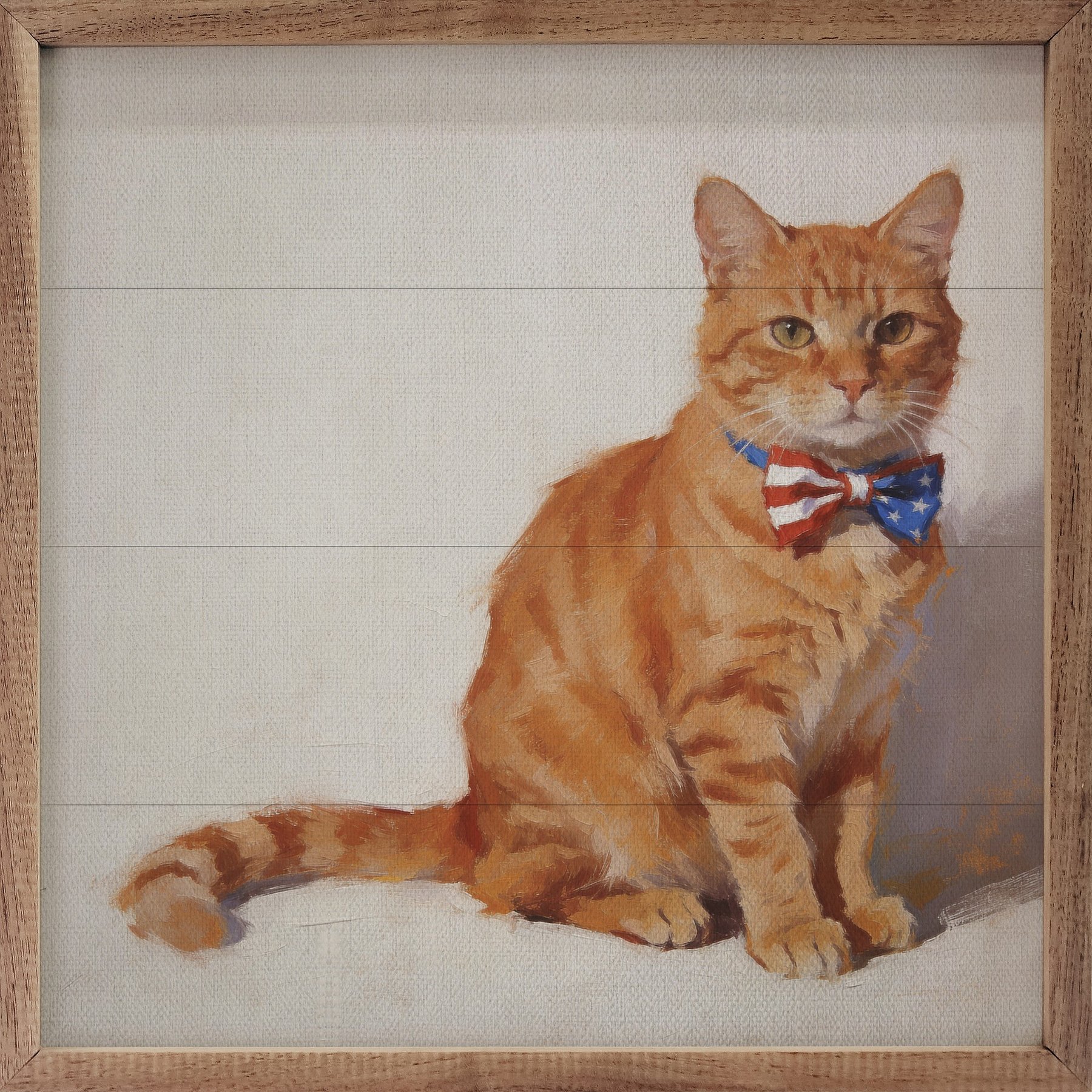 Kendrick Patriotic Pets Orange Tabby Cat Sign, 8 x 8-in