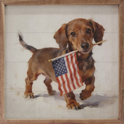 Kendrick Patriotic Pets Dachshund Sign, 4 x 4-in