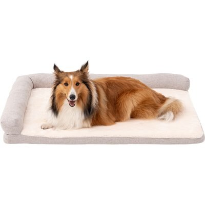 Territory Territory Lounger Orthopedic Furniture Style Dog Bed, Khaki, Large: 36 x 27-in