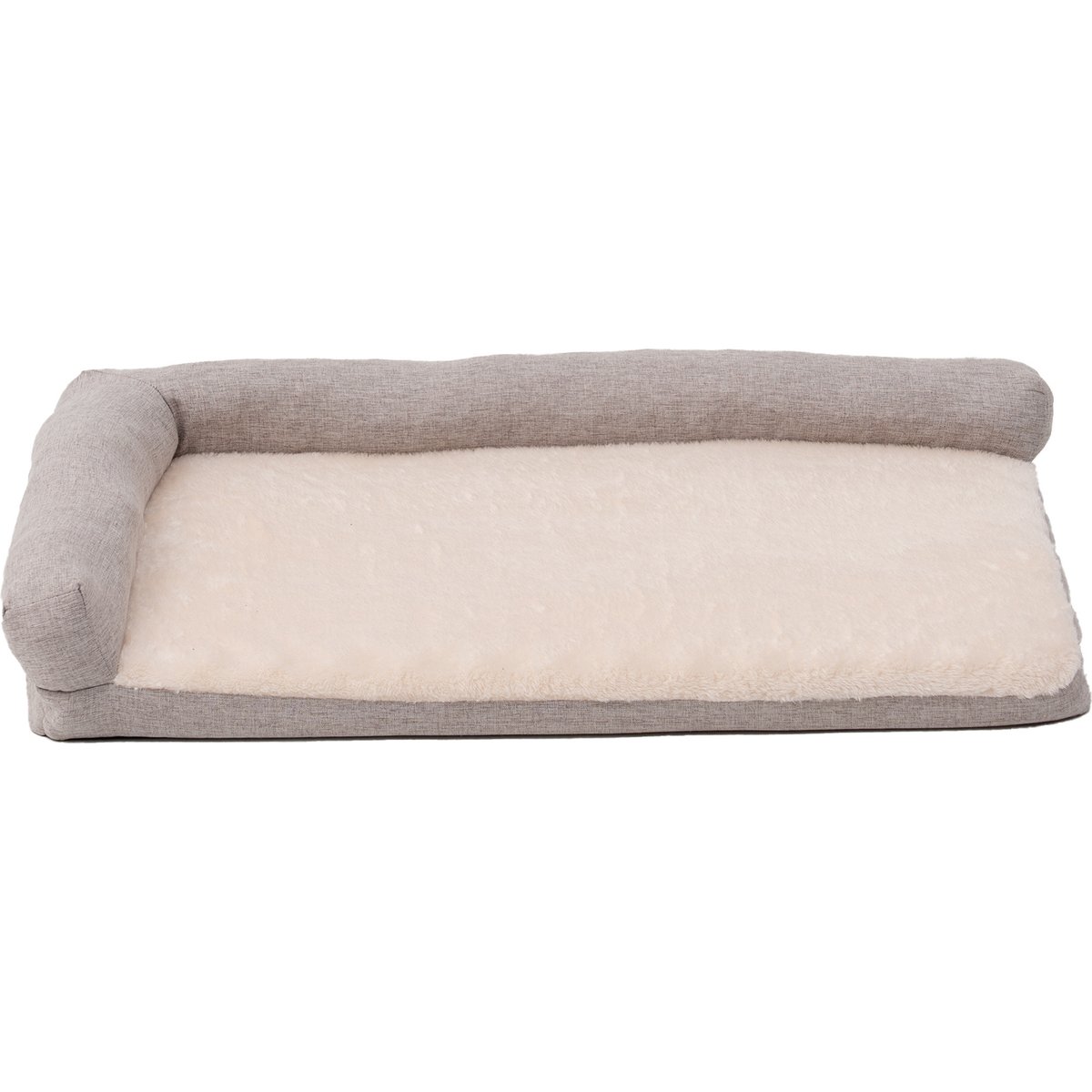 Territory Lounger Orthopedic Furniture Style Dog Bed, Khaki, Medium: 30 x 20-in