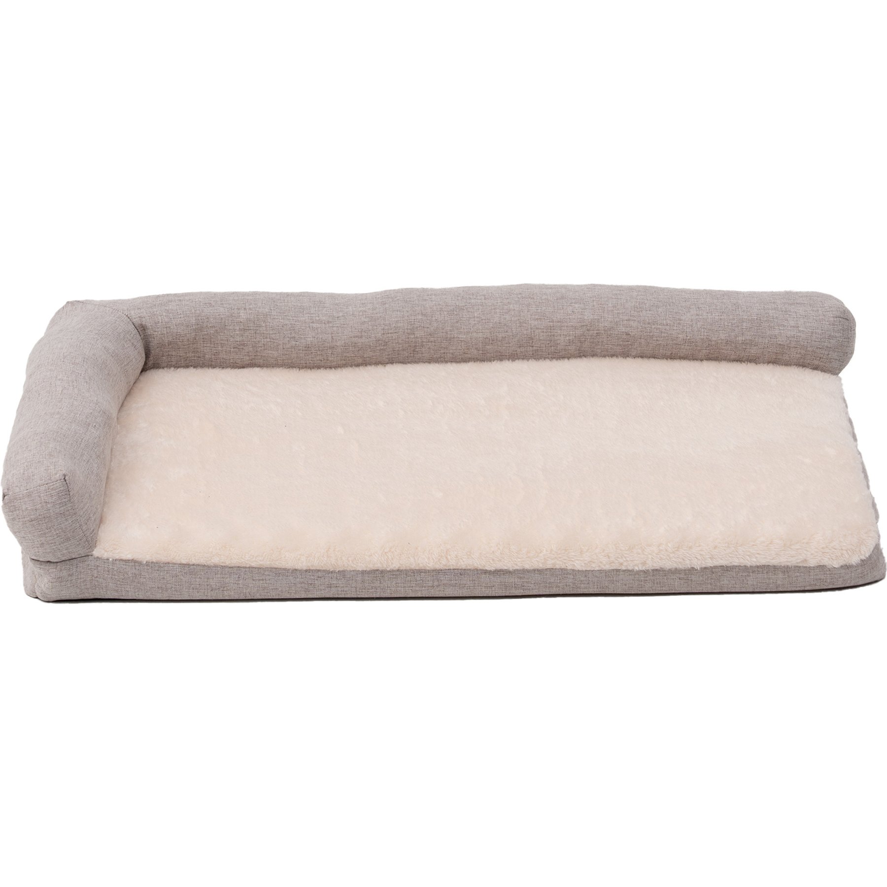 Territory Lounger Orthopedic Furniture Style Dog Bed, Khaki, Medium: 30 x 20-in