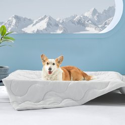 AIPERRO Soft Cooling Dog Blanket, Grey, Large