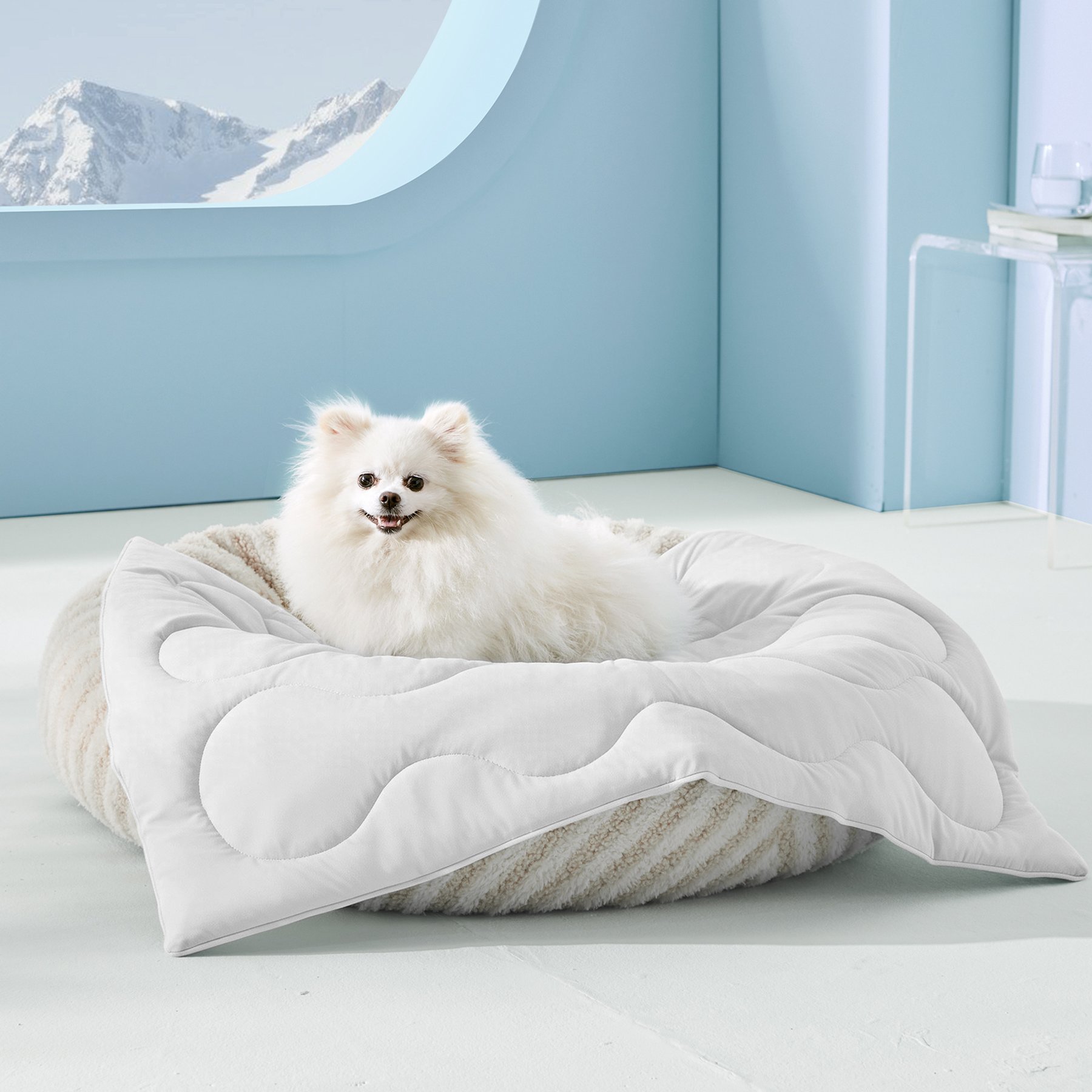 AIPERRO Soft Cooling Dog Blanket, Grey, Small