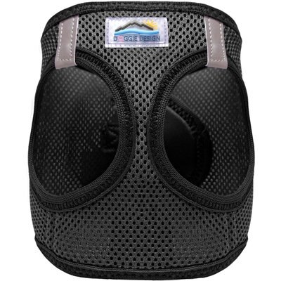 Doggie Design Doggie Design American River Solid Ultra Choke Free Dog Harness, Black, X-Large: 21 to 24-in chest