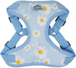 Doggie Design Wrap & Snap Choke Free Blue Daisy Dog Harness, Small: 13.75 to 17-in chest