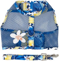 Doggie Design Cool Mesh Catching Waves Dog Harness & Leash, Small: 13 to 16-in chest