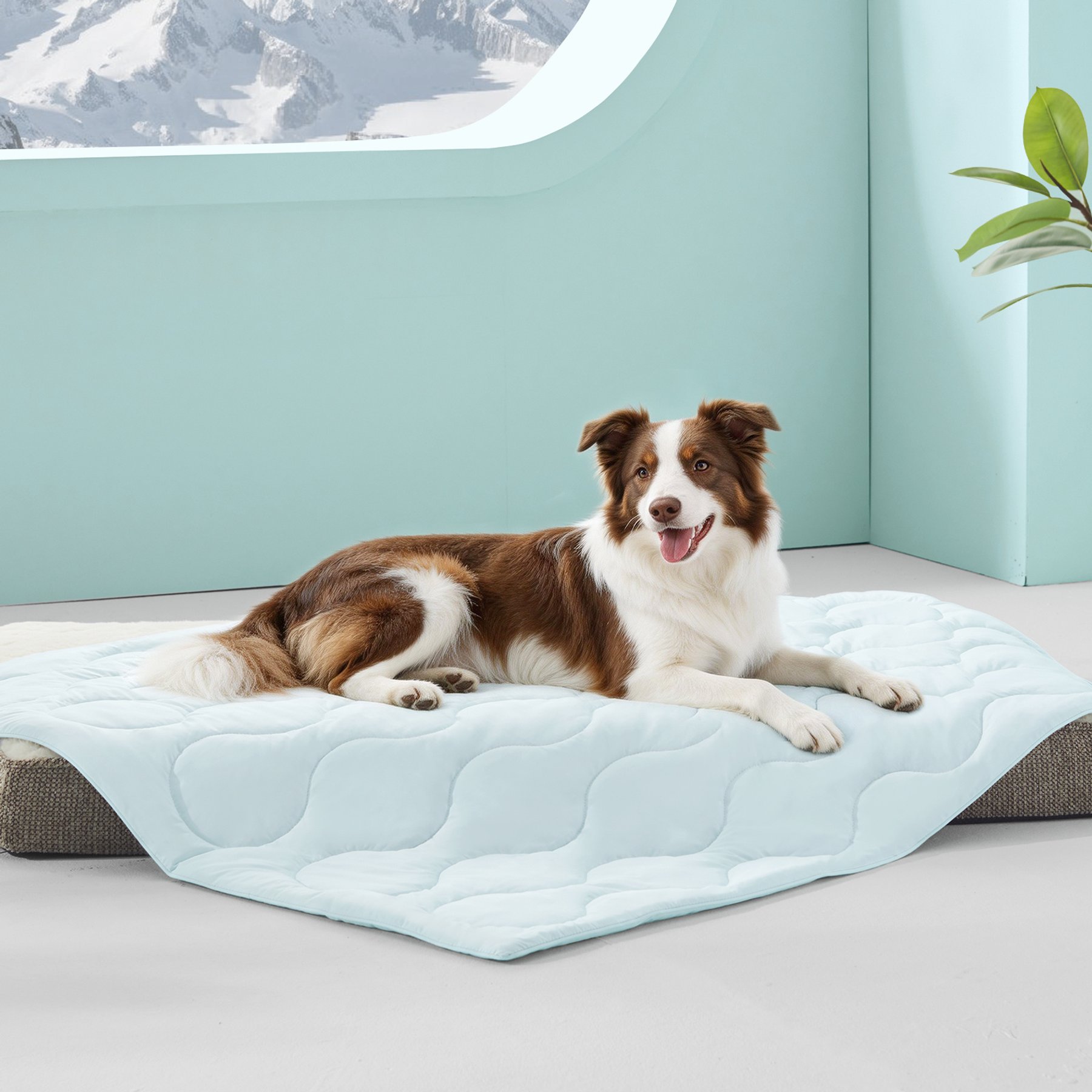 AIPERRO Soft Cooling Dog Blanket, Blue, X-Large