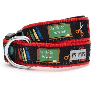 The Worthy Dog K9 College Adjustable Dog Collar, Black, X-Small: 5 to 11-in neck, 1/2-in wide