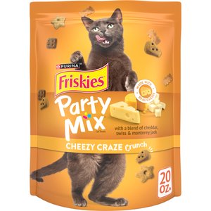 Friskies Party Mix Cheezy Craze Crunch Flavor Crunchy Cat Treats, 20-oz pouch