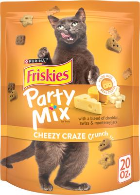 FRISKIES Party Mix Cheezy Craze Crunch Flavor Crunchy Cat Treats
