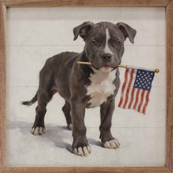 Kendrick Patriotic Pets American Pit Bull Terrier Sign, 4 x 4-in