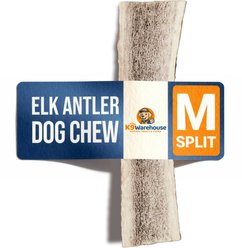 K9warehouse Elk Antlers Medium Split Dog Chew Treat, 1 count