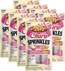 Inaba Churu Sprinkles Tuna & Salmon Recipe Grain-Free Cat Treats, 0.35-oz tube, 24 count