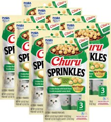 Inaba Churu Sprinkles Chicken Recipe with Dashi Flavor Grain-Free Cat Treats, 0.35-oz tube, 24 count