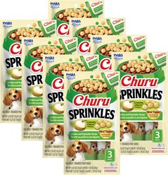Inaba Churu Sprinkles Chicken & Vegetable Recipe Grain-Free Soft & Chewy Dog Treats, 0.35-oz tube, 24 count