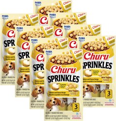 Inaba Churu Sprinkles Chicken & Cheese Recipe Grain-Free Soft & Chewy Dog Treats, 0.35-oz tube, 24 count