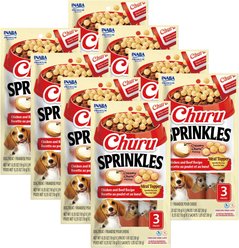 Inaba Churu Sprinkles Chicken & Beef Recipe Grain-Free Soft & Chewy Dog Treats, 0.35-oz tube, 24 count