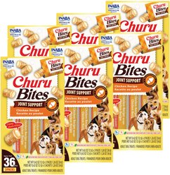 Inaba Churu Bites Joint Support Chicken Recipe Grain-Free Soft & Chewy Dog Treats, 0.42-oz tube, 18 count