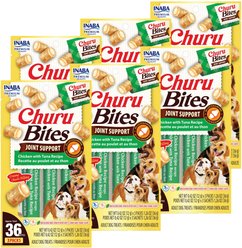 Inaba Churu Bites Joint Support Chicken with Tuna Recipe Grain-Free Soft & Chewy Dog Treats, 0.42-oz tube, 18 count