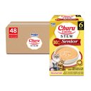 Inaba Churu Entrée Senior Chicken Recipe with Tuna Grain-Free, High Moisture, Prebiotic Stew Wet Cat Food, 1.76-oz pouch, 48 count