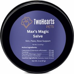 TwoHearts Pets Max’s Magic Salve Skin & Coat Health Ointment Supplement for Dogs & Cats, 2-oz tin