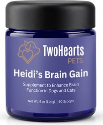 TwoHearts Pets Heidi's Brain Gain Cognitive Powder Supplement for Dogs & Cats, 4-oz box, 60 count slide 1 of 5