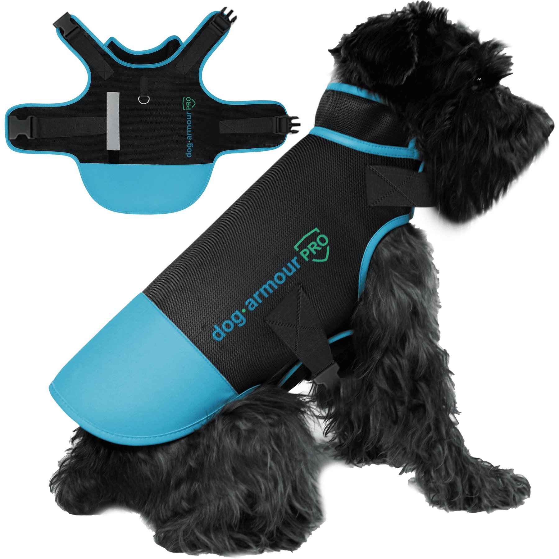 Dog Armour PRO Anti-Bite Protective Dog Vest, Blue, Large