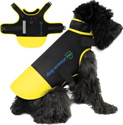 Dog Armour PRO Anti-Bite Protective Dog Vest, Yellow, XX-Small
