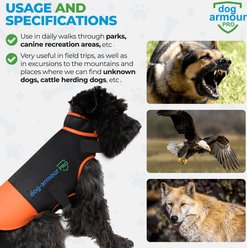 Dog Armour PRO Anti-Bite Protective Dog Vest, Orange, X-Small slide 2 of 9