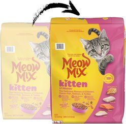 Meow Mix Kitten Li’l Nibbles Dry Cat Food, 14.2-lb bag slide 2 of 7