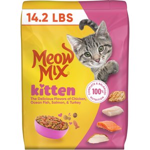 Meow Mix Kitten Li’l Nibbles Dry Cat Food, 14.2-lb bag
