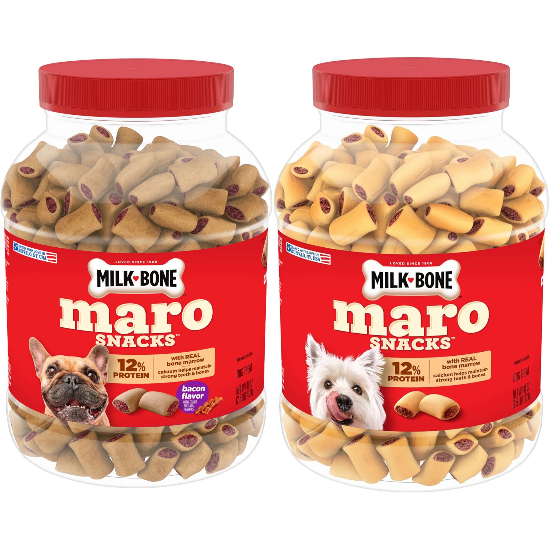Milk-Bone MaroSnacks Real Bone Marrow + Bacon Flavor Dog Treats