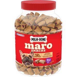 Milk-Bone MaroSnacks Bacon Flavored with Bone Marrow Small Dog Treats, 40-oz tub