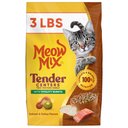 Meow Mix Tender Centers Vitality Bursts Salmon & Turkey Flavored Dry Cat Food, 3-lb bag