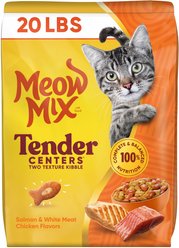Meow Mix Tender Centers with Salmon & White Meat Chicken Flavored Dry Cat Food, 20-lb bag