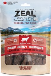 ZEAL Gently Air-Dried All-Natural Grain-Free Beef Jerky Tenders Dog Treats, 10-oz bag