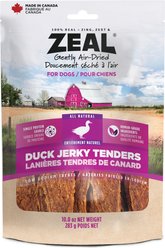 ZEAL Gently Air-Dried All-Natural Grain-Free Duck Jerky Tenders Dog Treats, 10-oz bag slide 1 of 7