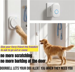 MEGAPAWS Waterproof Wireless Smart Potty Training Dog Doorbell, 2 count, White slide 2 of 9