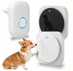 MEGAPAWS Waterproof Wireless Smart Potty Training Dog Doorbell, 2 count, White